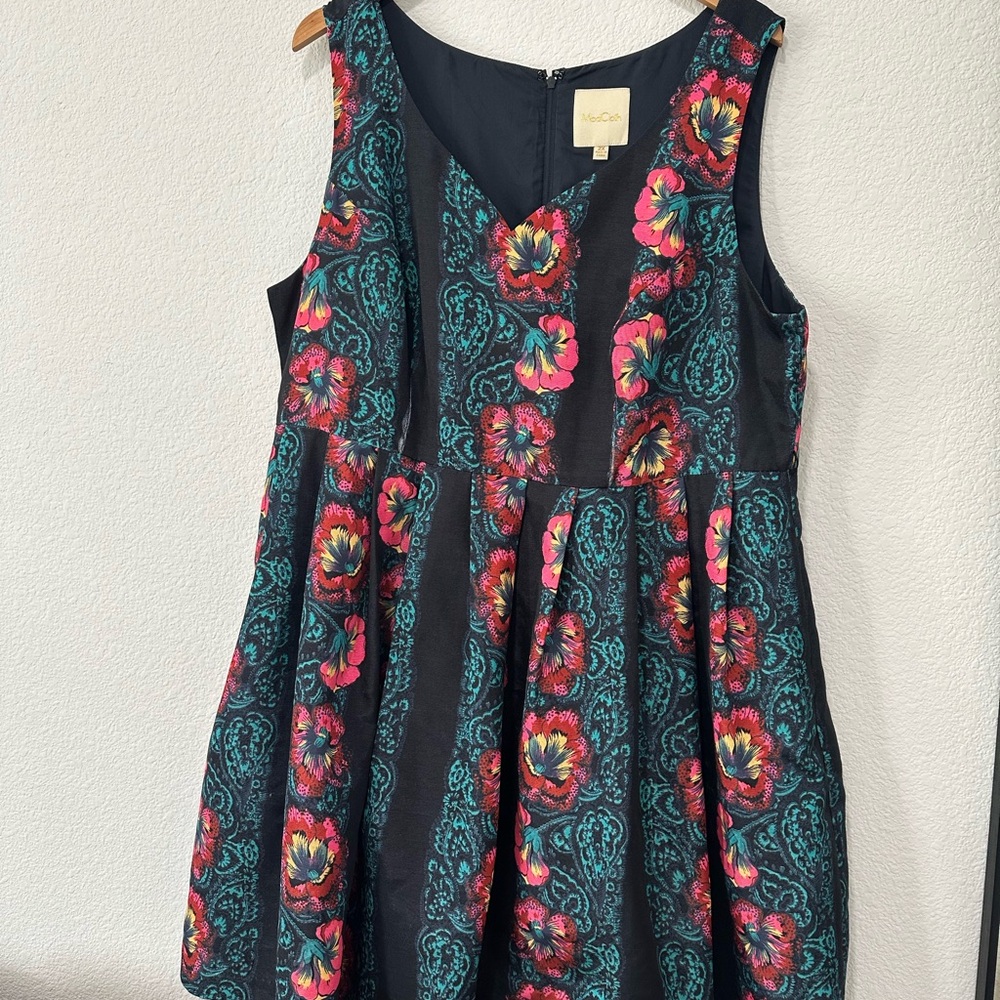 Modcloth Black and Pink Floral Dress